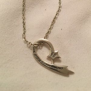 Silver shooting star necklace